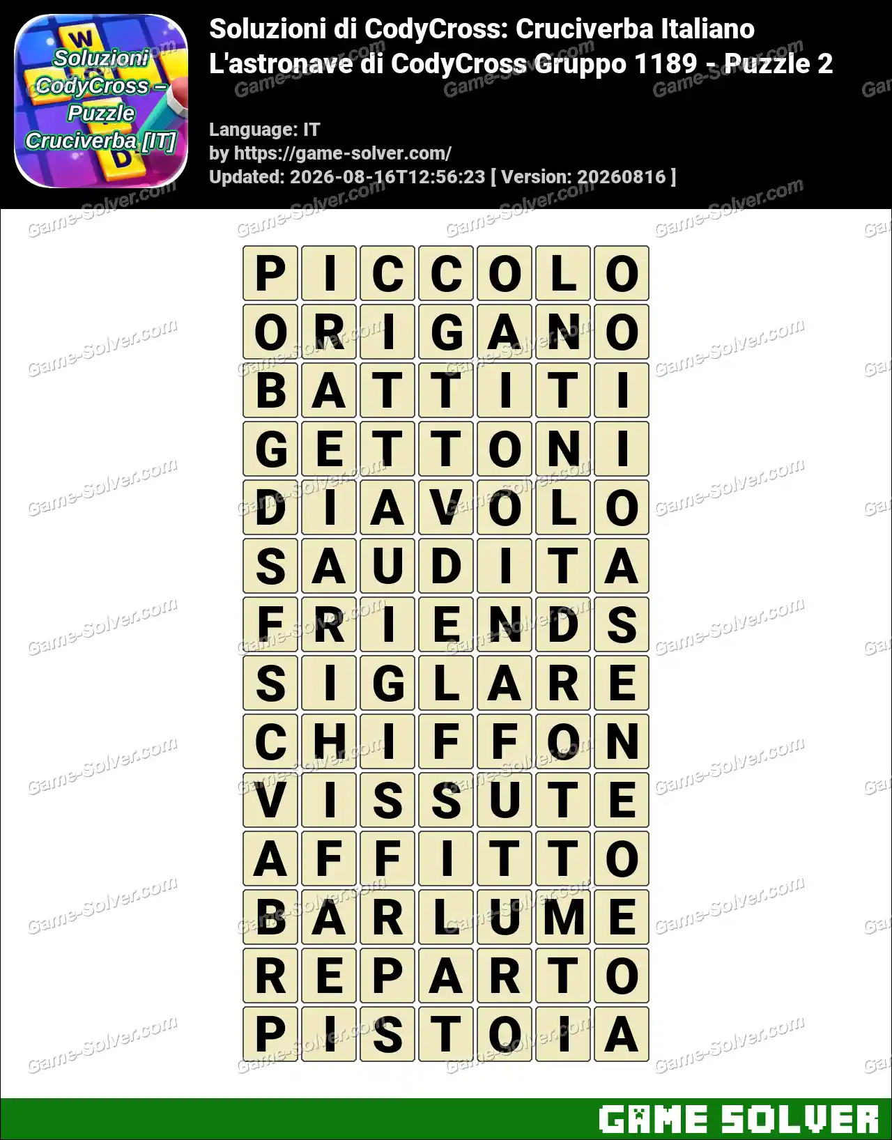 Soluzioni di CodyCross: Cruciverba Italiano L’astronave di CodyCross Gruppo 1189 – Puzzle 2